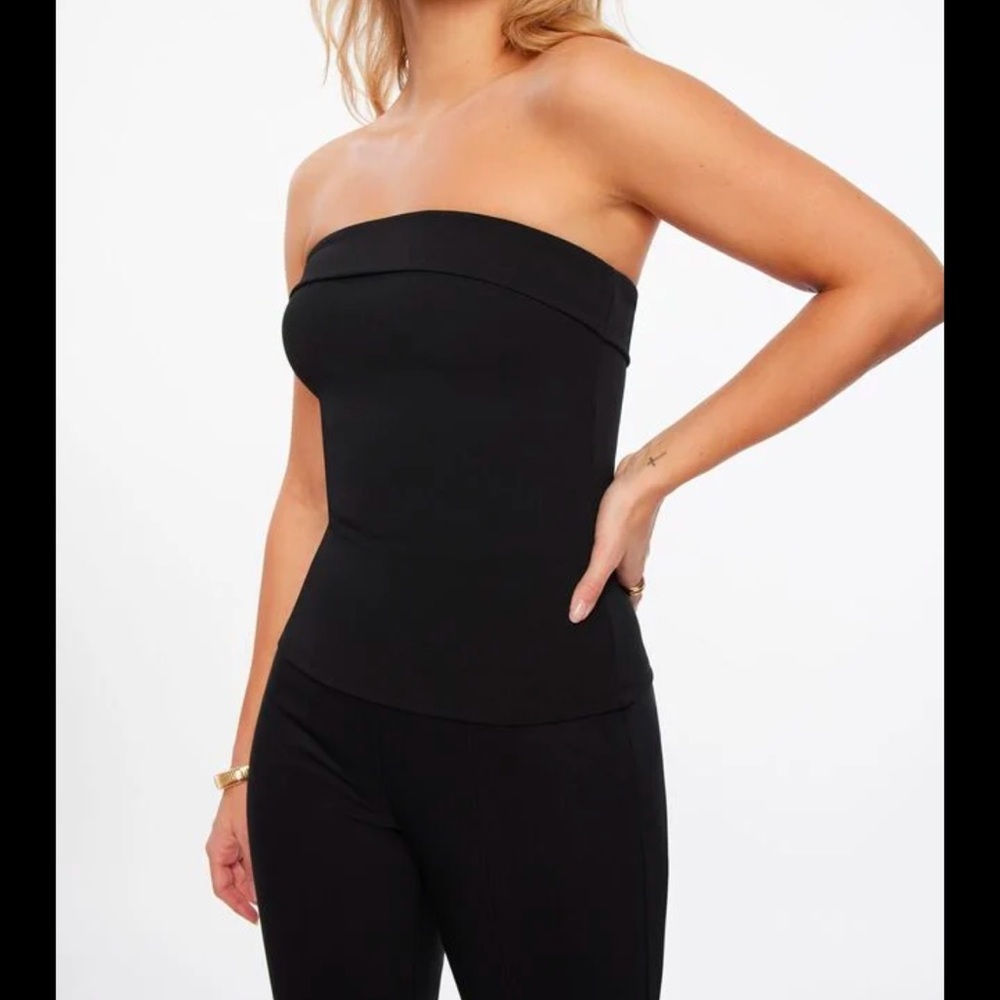 Dynamite crepe cropped tube top
